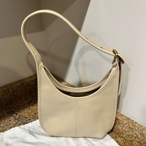 Coach Ergo Shoulder Bag in Cream Leather